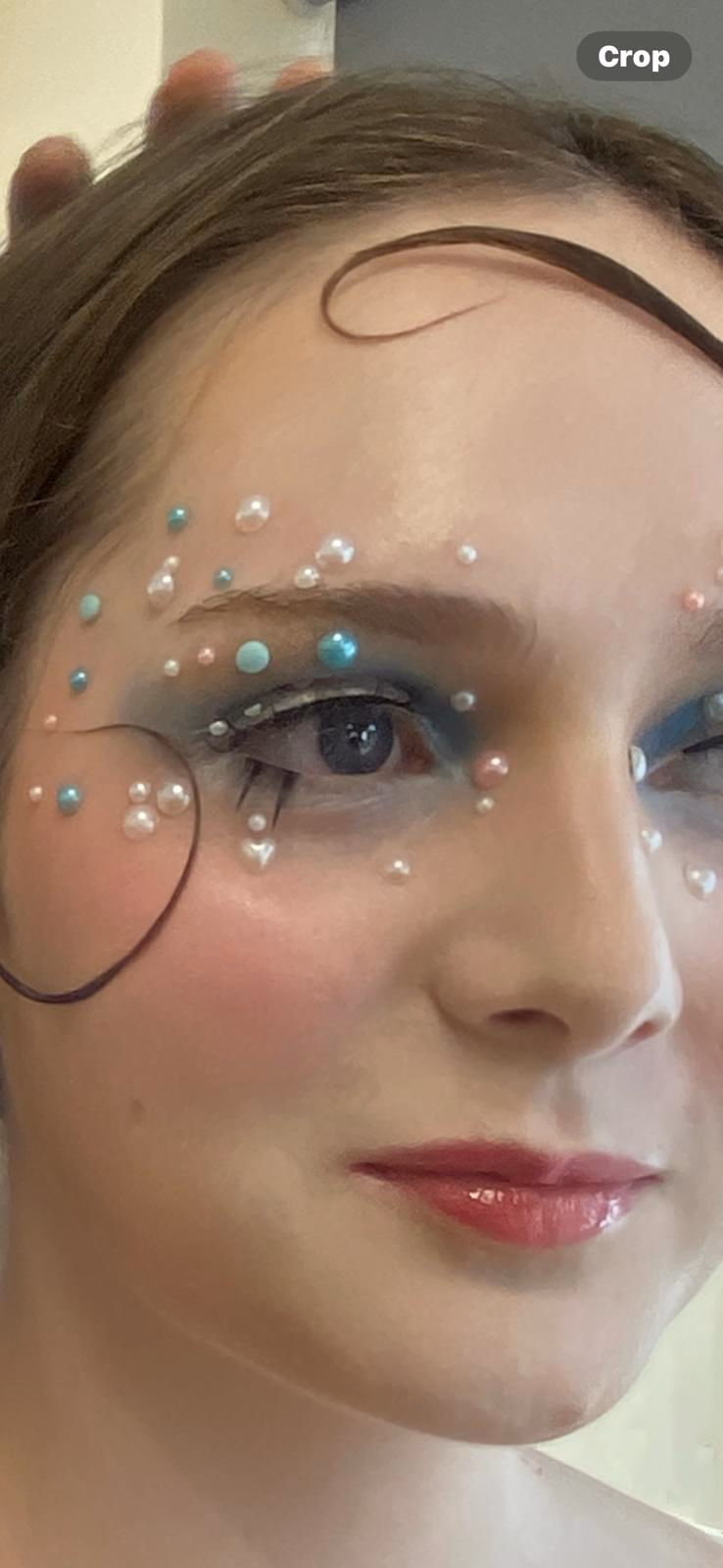 A finished bridal makeup look