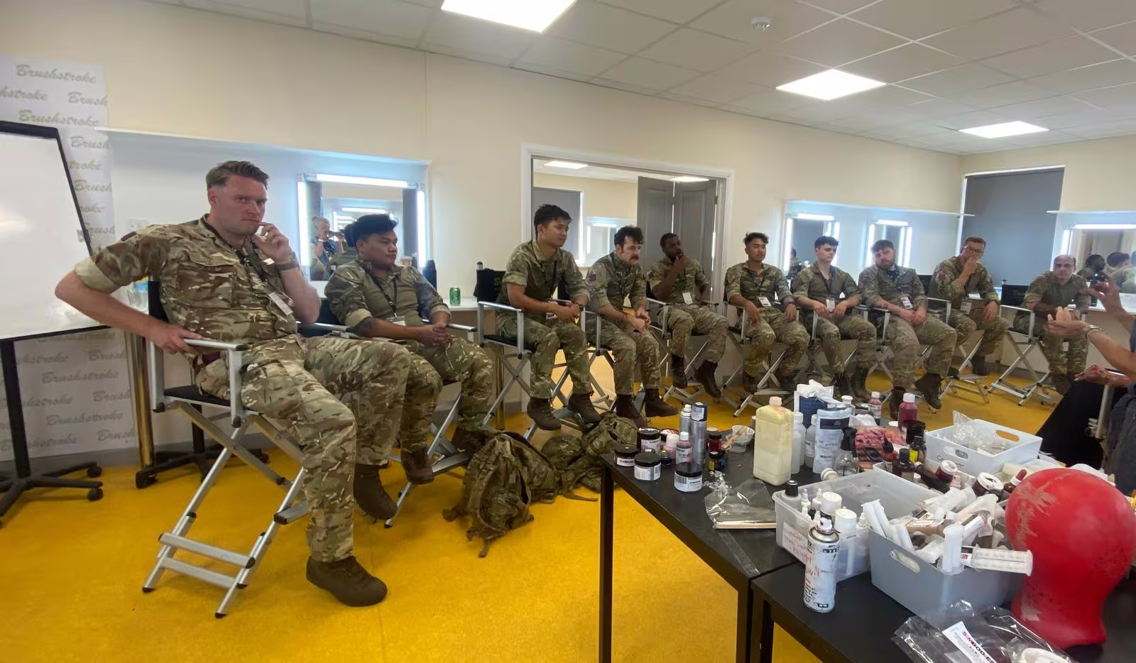 British Army casualty simulation training with Brushstroke